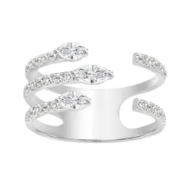 Triple Claw Marquise Ring